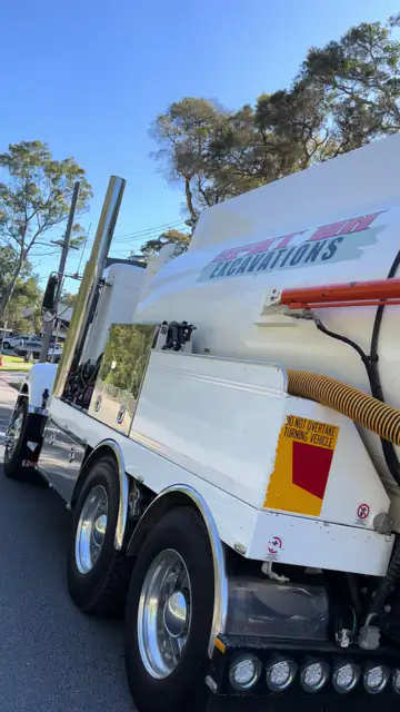 Spot On vac truck on a Sydney city street.